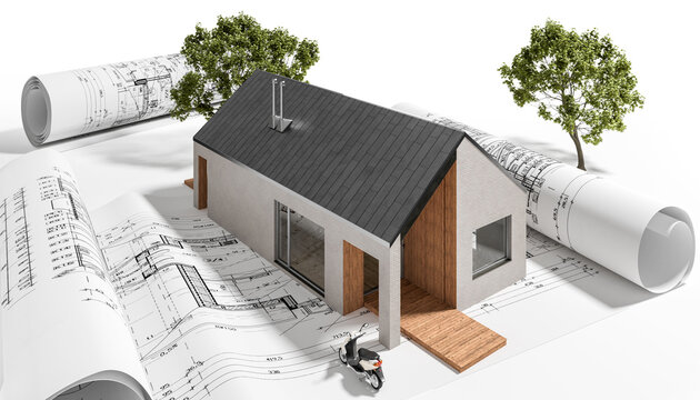 Holzrahmenhaus mit Klinker-Fassade in Planung