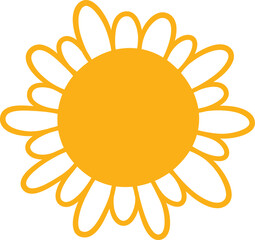 Doodle childish sun icon. Scribble yellow sun with rays symbol. Doodle children drawing. Hand drawn burst. Hot weather sign. Vector illustration isolated on white background.