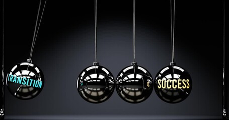 Transition, success and win in business and life. Transition brings momentum to stagnating life and transmits energy that shakes things around and puts success in motion