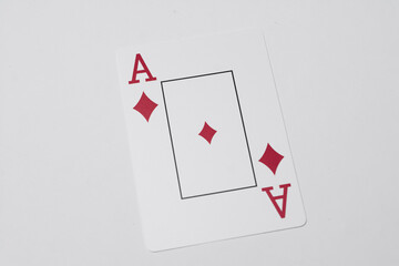 playing cards ace isolated on white