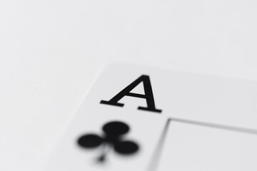 playing cards ace isolated on white