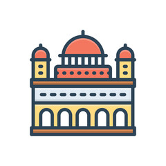 Color illustration icon for secretariat