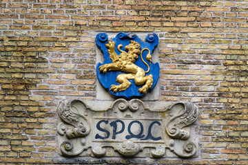 city coat of arms, Leeuwarden, Friesland province, The Netherlands