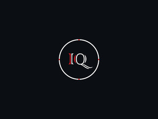 Minimalist IQ Logo Letter, Circle Iq qi Letter Logo Icon Vector Image Design With Unique Circle For Any Type Of Business