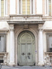 Fototapeta na wymiar Rome Street View with Palazzo Odescalchi Entrance Close Up, Italy