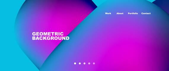 Liquid shapes with flowing gradient colors. Round elements and circles. Vector illustration for wallpaper, banner, background, leaflet, catalog, cover, flyer