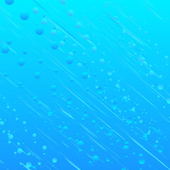 Vector illustration of water in blue tones. Rushing stream.