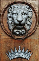 knocker on the door of the church