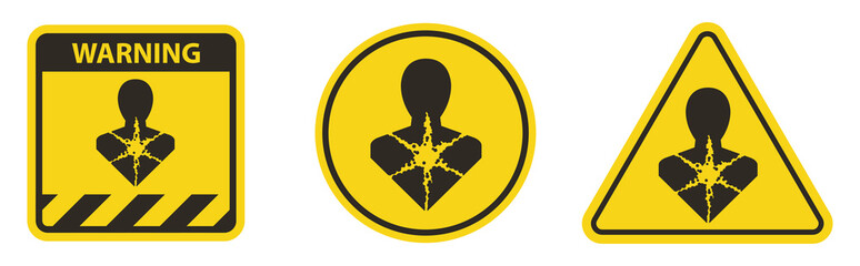 Health Hazard Symbol Label,Longer Term Health Hazard,GHS Hazard Pictogram