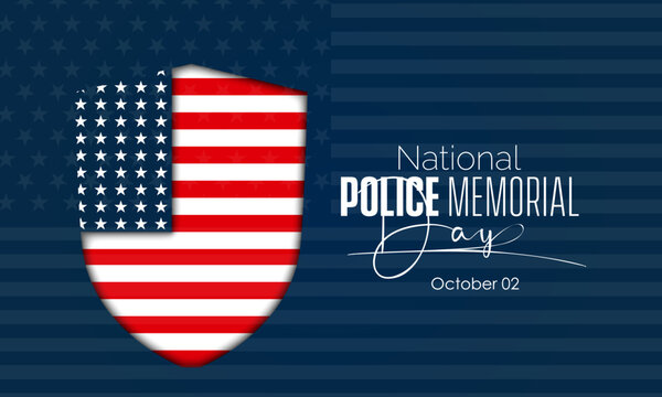 Vector illustration design concept of national police memorial day observed on october 2