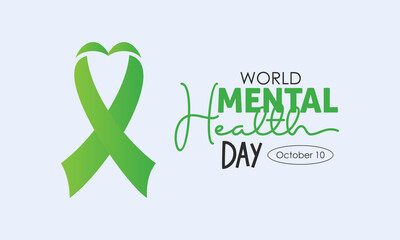 Vector illustration design concept of world mental health day observed on october 10