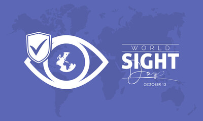 Vector illustration design concept of world sight day observed on october 13