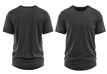  T-Shirt Short Sleeve Longline Curved Hem for Men's. For mockup ( 3d rendered / Illustrations)...
