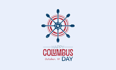 Vector illustration design concept of happy columbus day observed on october 10 - Powered by Adobe