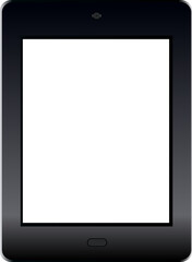 Black tablet frame Design element