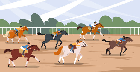 Obraz na płótnie Canvas Horse Sport Composition