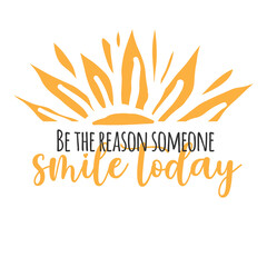 Sunflower hand lettering illustration for your design