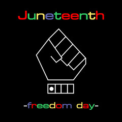 banner and background with juneteenth; 