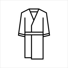 bathrobe icon. housecoat icon. bathroom sign. vector illustration on white background
