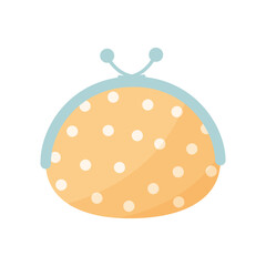 feminine accessory yellow cosmetic bag with dots pattern