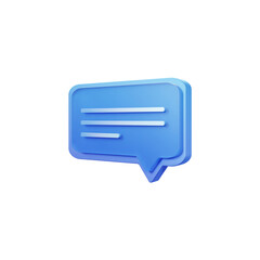 Text message box 3d rendering illustration