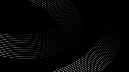 Black And White Background line Wave Style