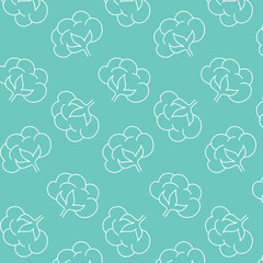 cotton pattern fabric sketch white