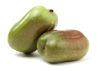 mini kiwi baby fruit (actinidia arguta) on white background 