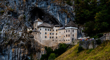 Predjama Castle or Castel Lueghi built within a cave near Postojna.