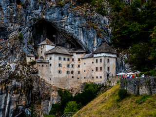 Predjama Castle or Castel Lueghi built within a cave near Postojna.