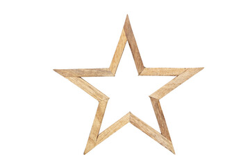 Obraz premium Christmas tree stars decorations isolated on white background.