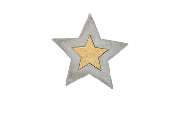 Obraz premium Christmas tree stars decorations isolated on white background.