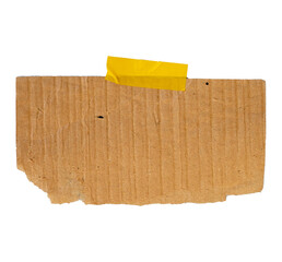 sticky note cardboard glued to the board with tape