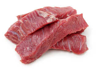 Fresh beef cut isolated on white background 