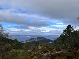 Hiking Trial Anker Cabin Bergen Mountain Range Norway
