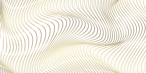 3D wave lines pattern smooth curve flowing dynamic gold gradient isolated on transparent background for concept of luxury, technology, digital, communication, science, music
