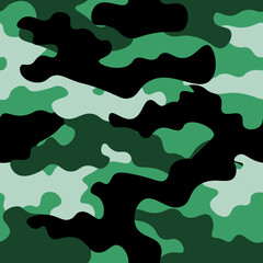 Fototapeta na wymiar Camouflage seamless pattern. Abstract military camo background for army and hunting textile print. Vector illustration.