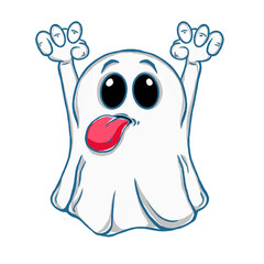 Cute halloween ghost is suitable for all kinds of designs and web as well as posters, gift card, postcard, print on demand or clip art, sticker, etc.