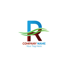 R Letter Logo Design Vector Template