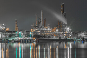 Naklejka premium 四日市工場夜景