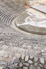 historic theatre of Ostia Antica near Rome, Italy 