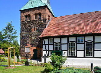 Fototapeta na wymiar Historical Church in the Village Gilten, Lower Saxony