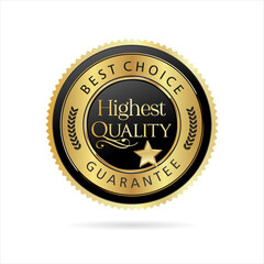 Collection of golden badge and labels high quality vector illustration 