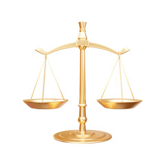 Scales of justice 3d rendering illustration