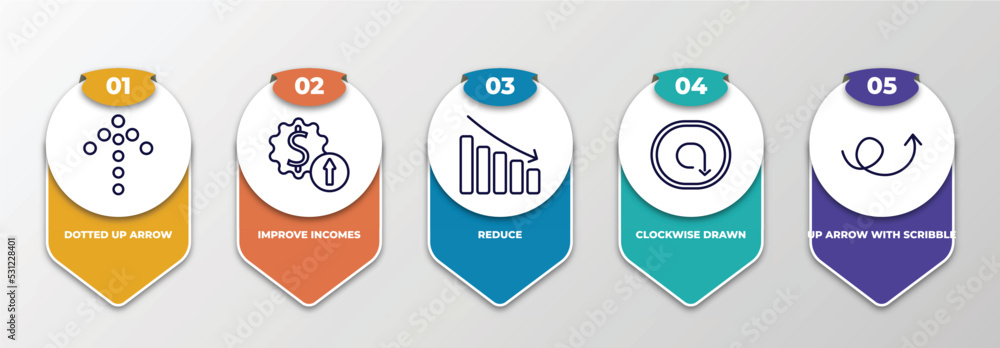 Poster infographic template with thin line icons. infographic for user interface collection. concept. inclu