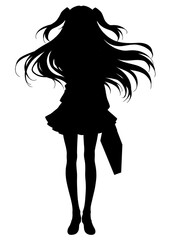 silhouette of a girl	
