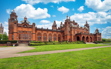 Kelvingrove museum in Glasgow at day, Scotland, UK