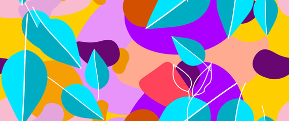 Bold Pattern Tropical Leaf Jungle Modern Motif