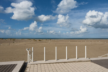beach and dune on the beach of Dunkirk, France