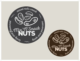 Logo Badge  Label for mixed nuts snack

